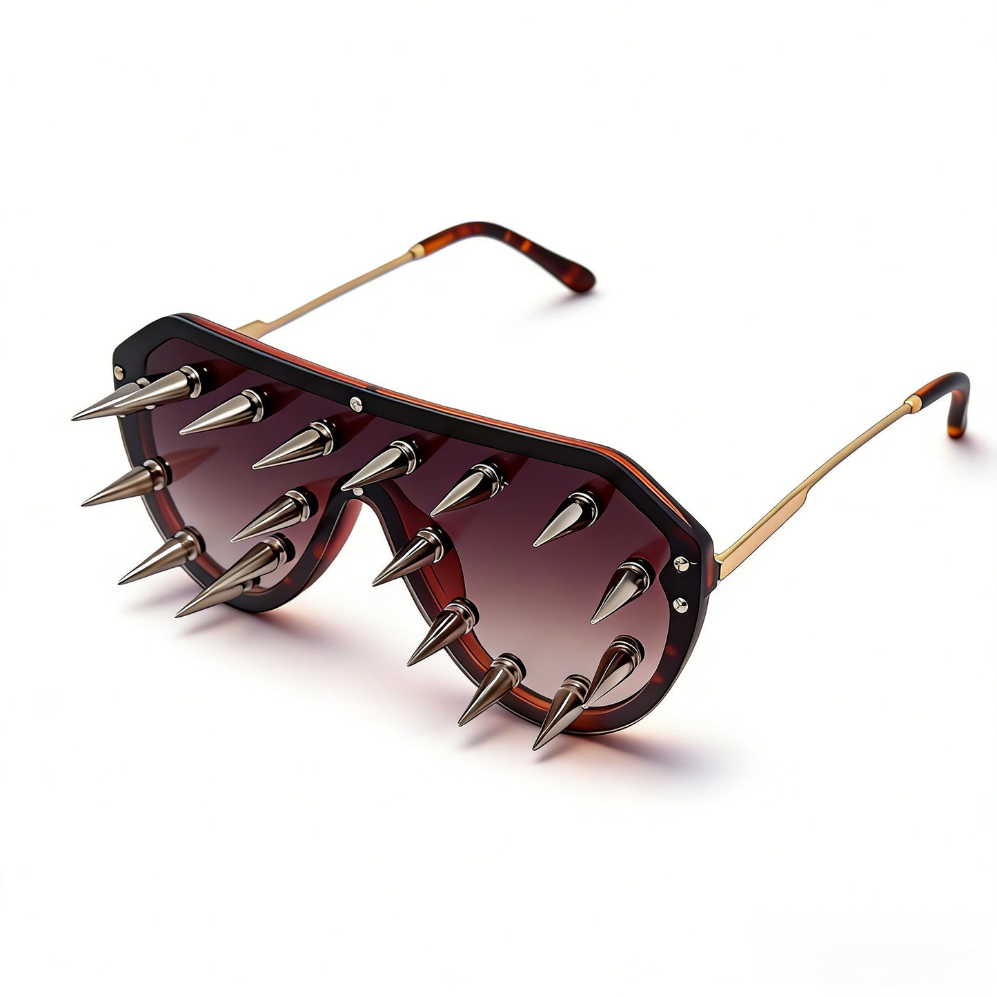 Damen auffällige Design-Sonnenbrille mit Spikes Brehn