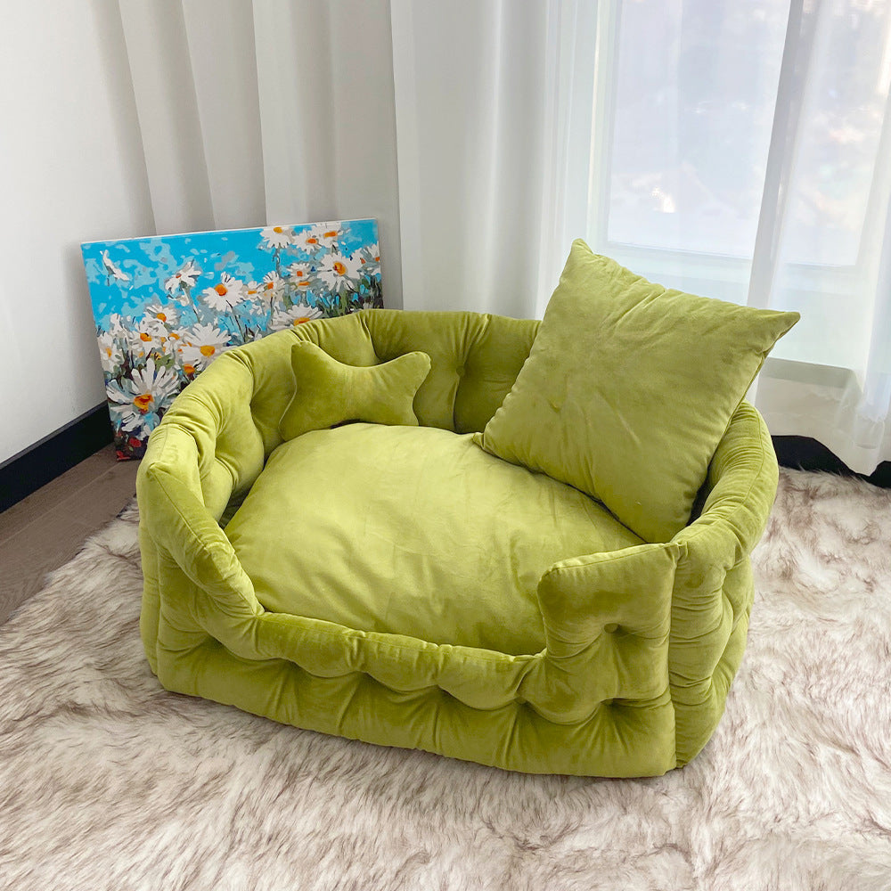 Luxuriöses Samt-Hundebett