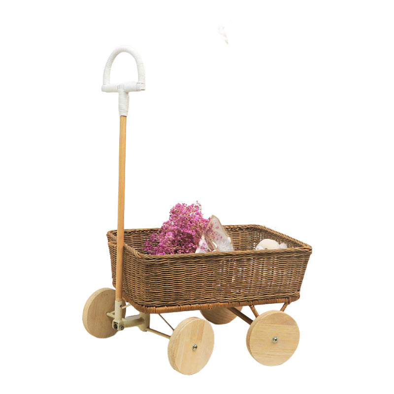 Handgefertigter Woven Storage Cart Brehn
