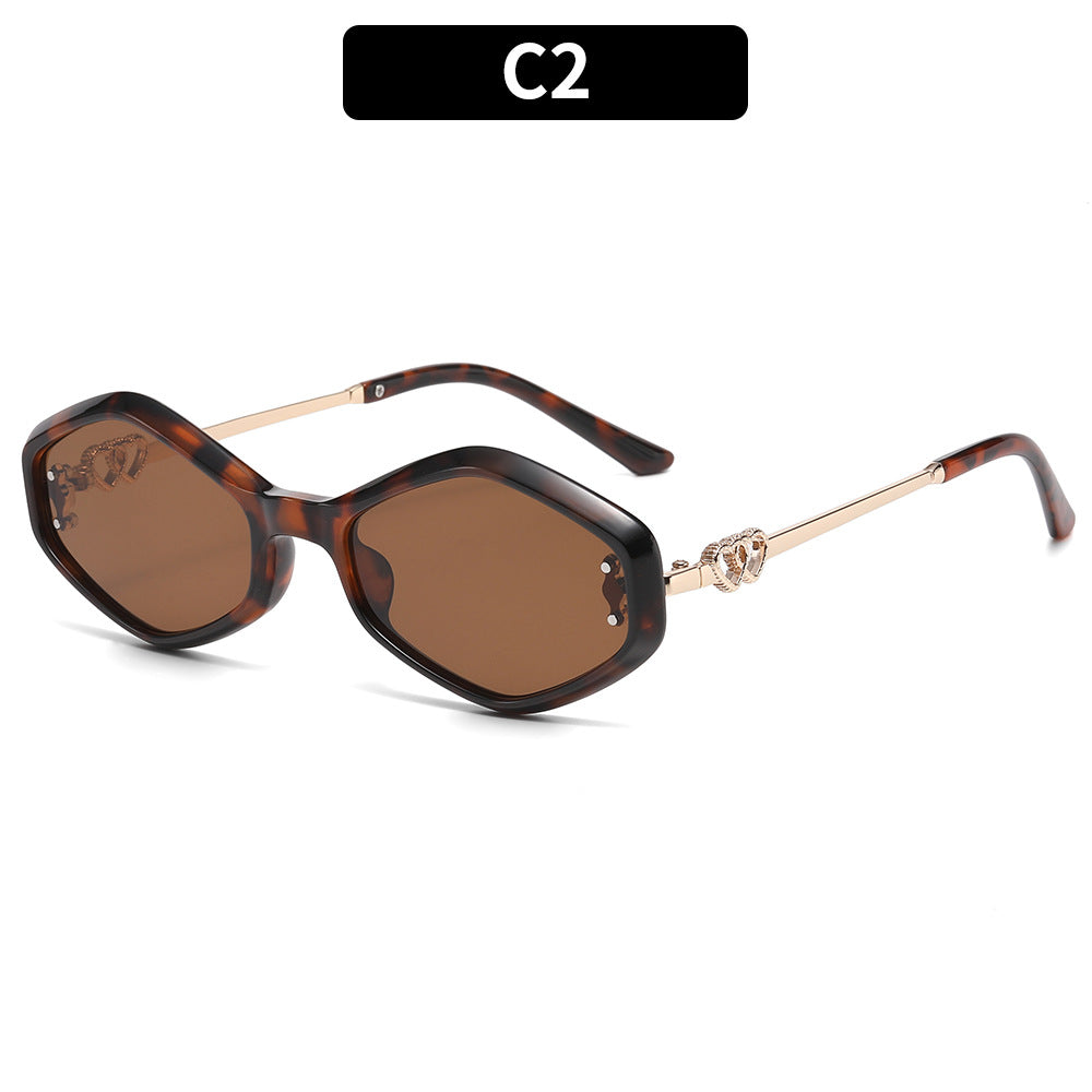 Chic Übergröße Sechseckige Sonnenbrille
