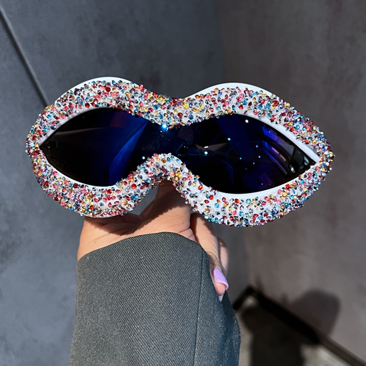 Damen statement Sonnenbrille mit funkelndem Strassbesatz Brehn