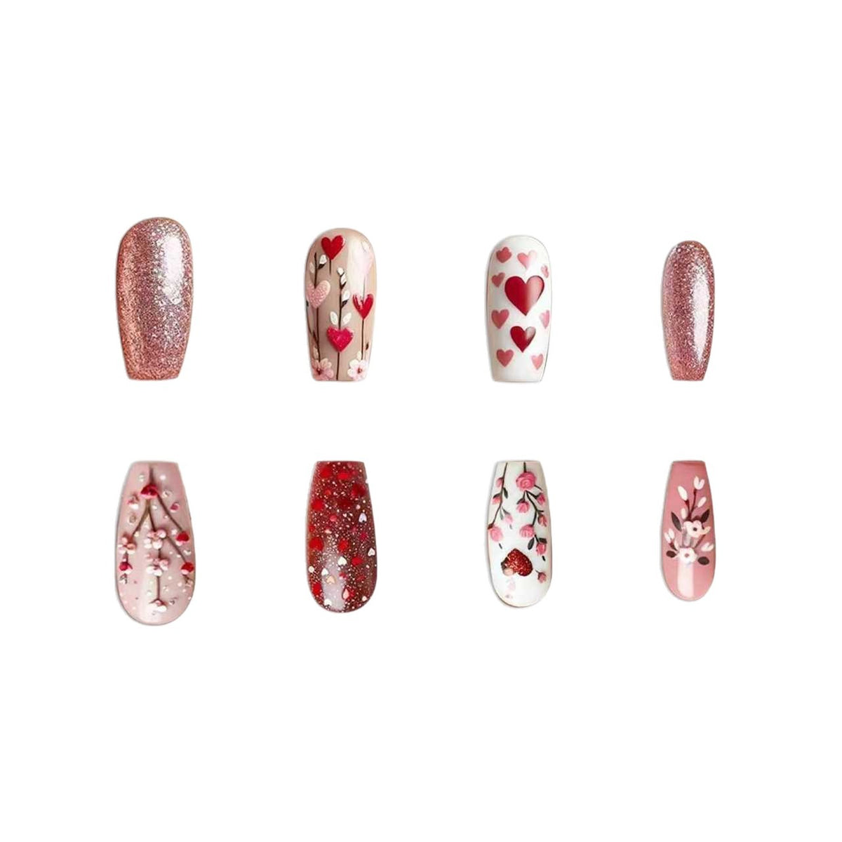 Künstlerische florale Nagelkunst Brehn