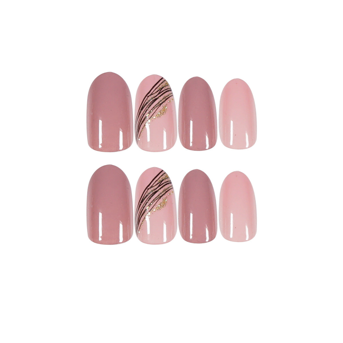 Premium mandelförmiger Press-On Nagelset Brehn