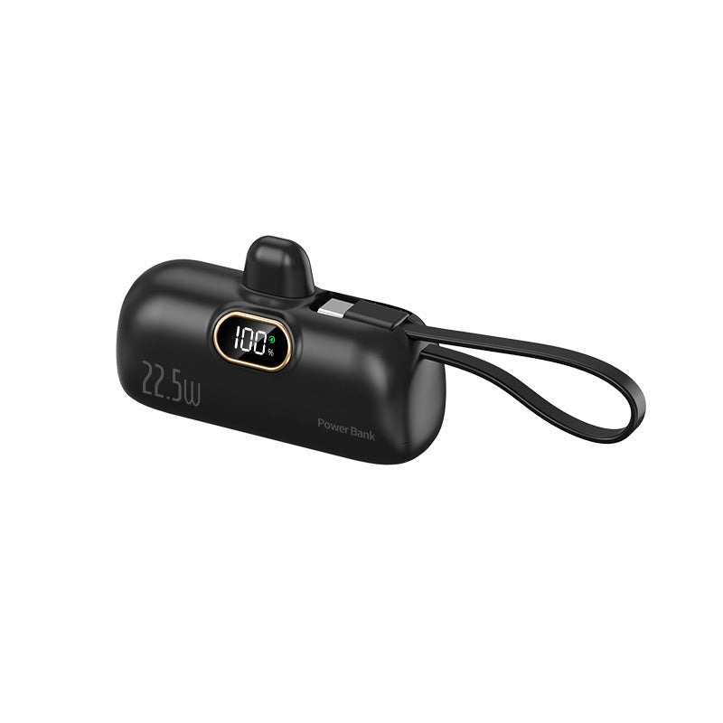 Tragbare Powerbank mit innovativer 22,5W Schnellladefunktion und integriertem Kabelsystem Brehn