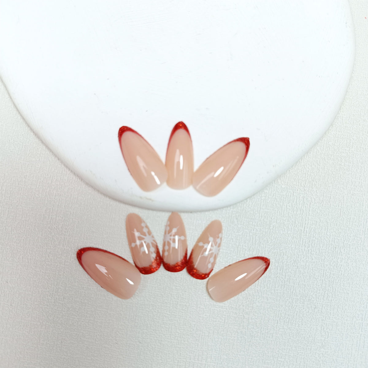 Künstlerisches Langanhaltendes Press-On Nagelset Brehn