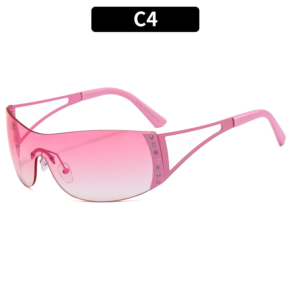 Futuristische Geometrische Schild Sonnenbrille 1787664636