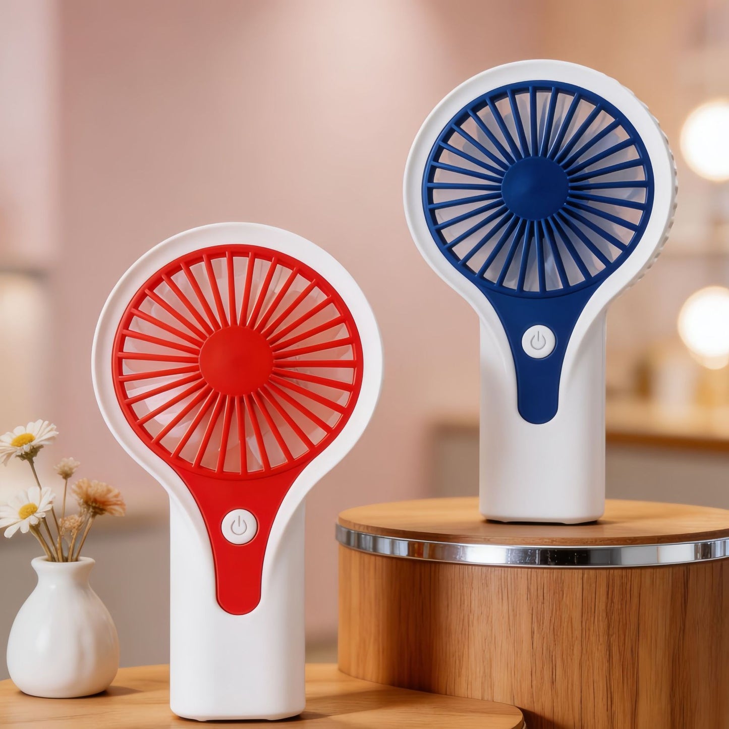 Damen Tragbarer USB Handventilator mit ergonomischem Griff und flexibler Neigetechnologie Brehn