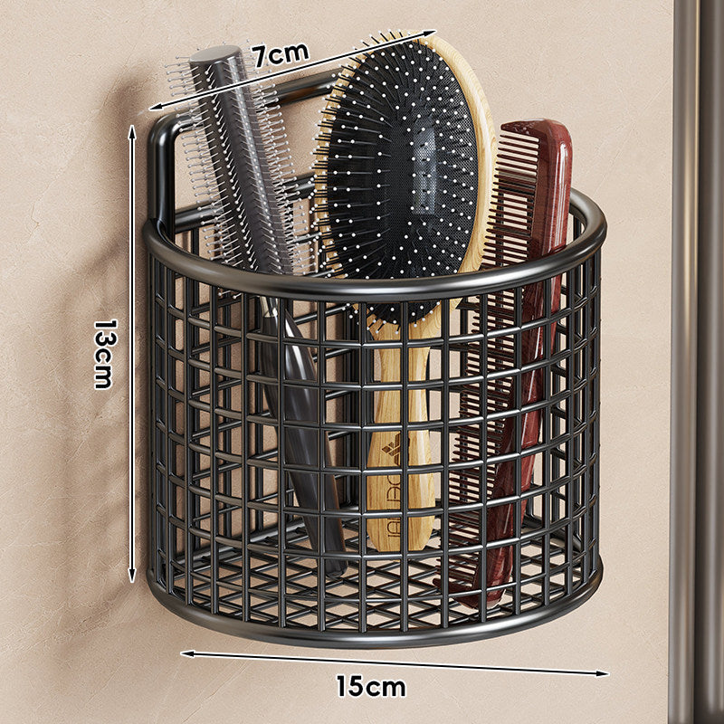Wandmontierter Triple-Mesh Badezimmerorganizer Korb für Bürsten, Kämme und Schwämme