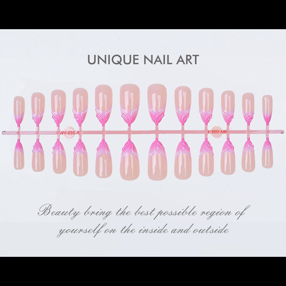 Elegante Künstlerische Florale Press-On Nagel Set Brehn