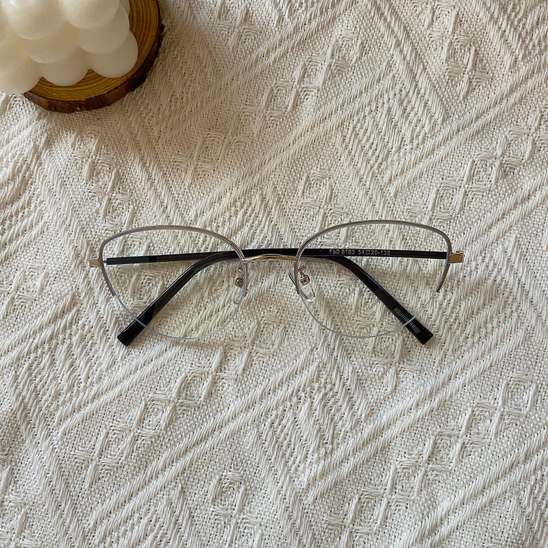 Modische Cat-Eye Sonnenbrille mit Feinem Metallrahmen Brehn