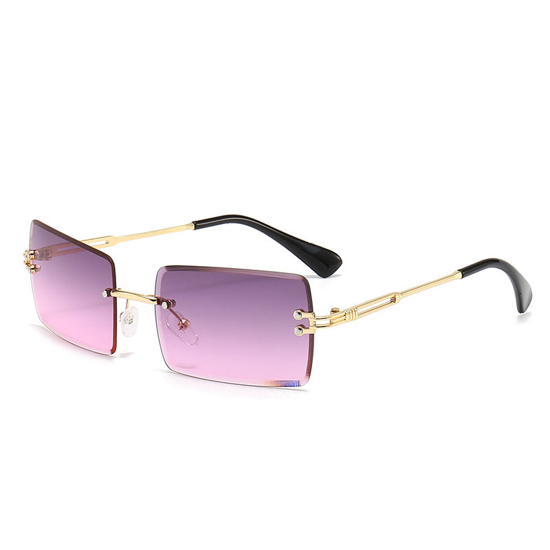 Damen modische rechteckige Sonnenbrille mit Gradient-Gläsern Brehn