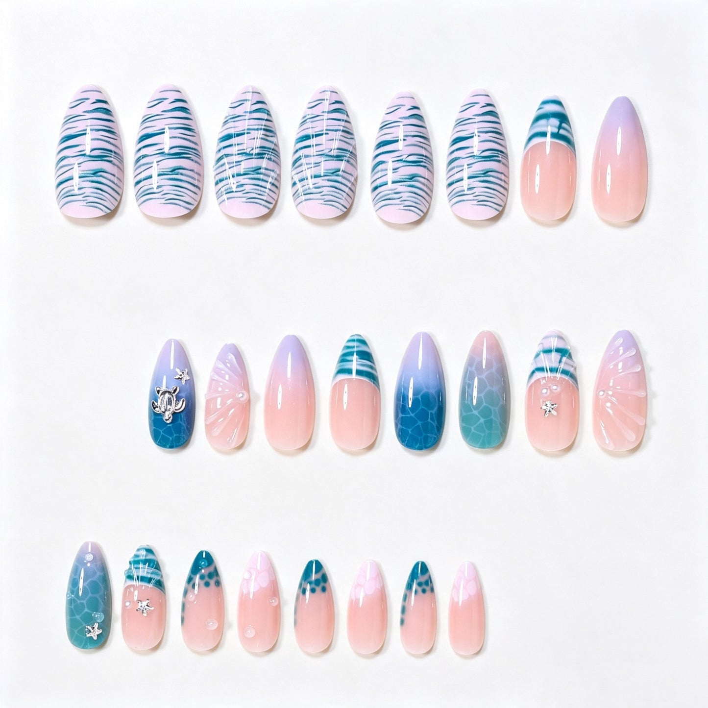 Ozean-inspiriertes Nagelkunst Design Set Brehn