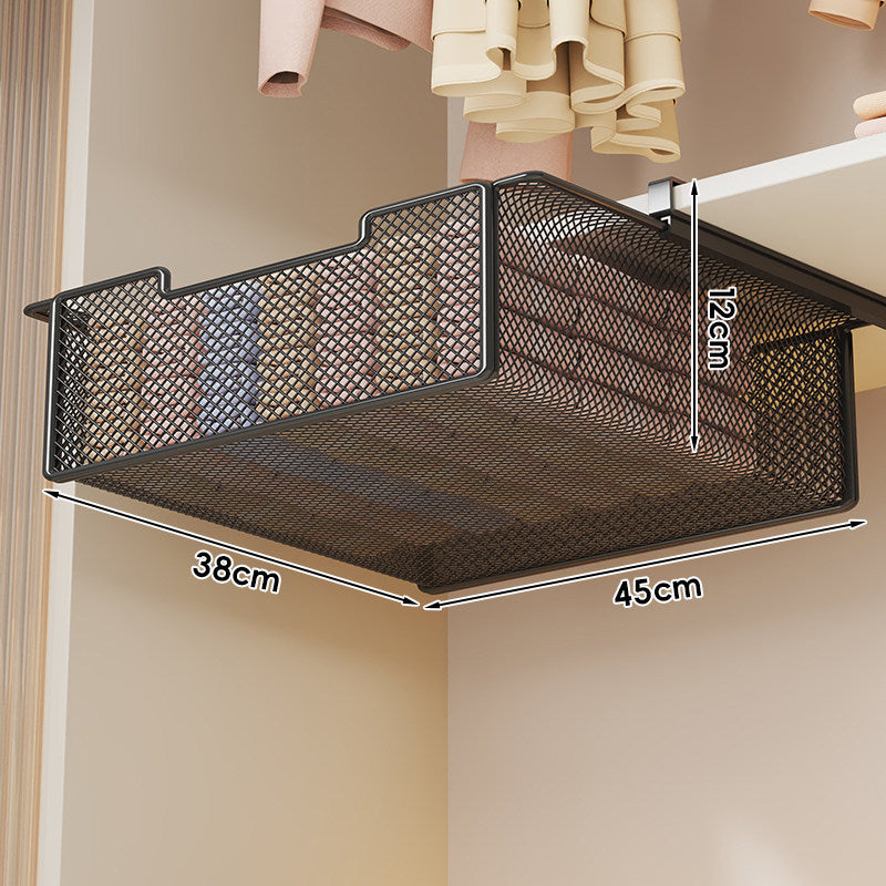 Unterregal-Ausziehbarer Netzdrawer-Organizer mit Schienenklemmbefestigung