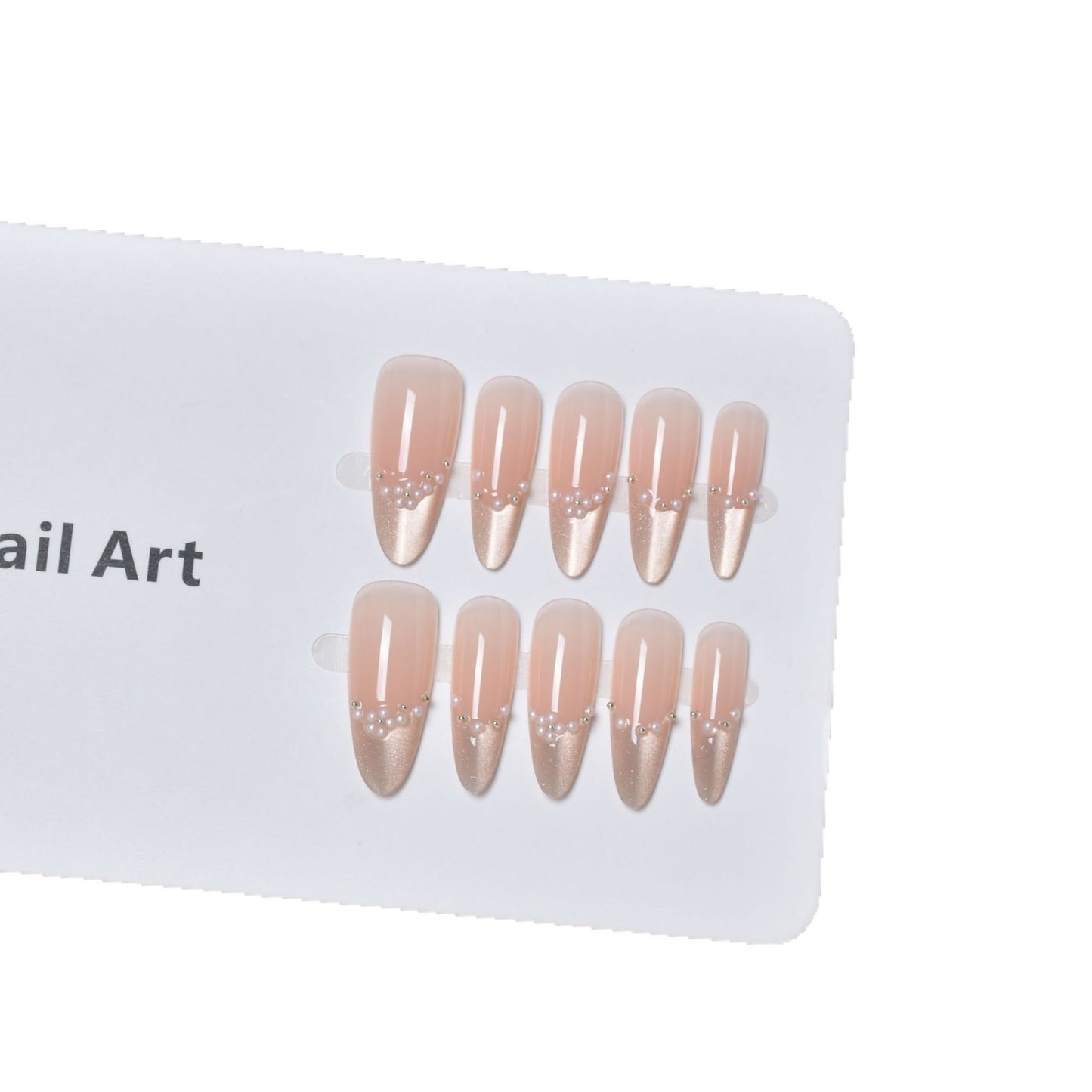 Elegante mit Strass verzierte Press-On Nagelspitzen Brehn