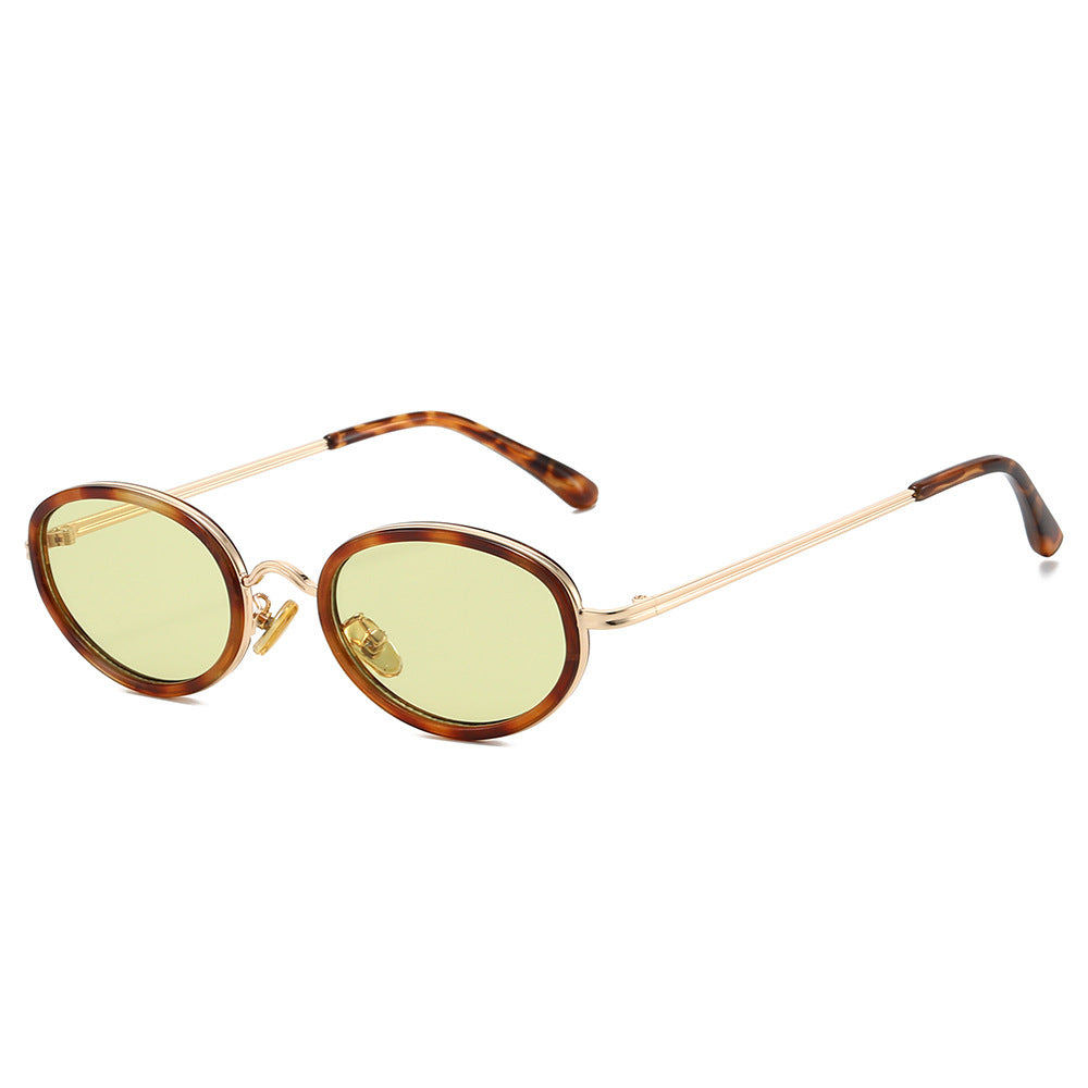 Damen modische Sonnenbrille mit hochwertigem Rahmen und runden Gläsern Brehn