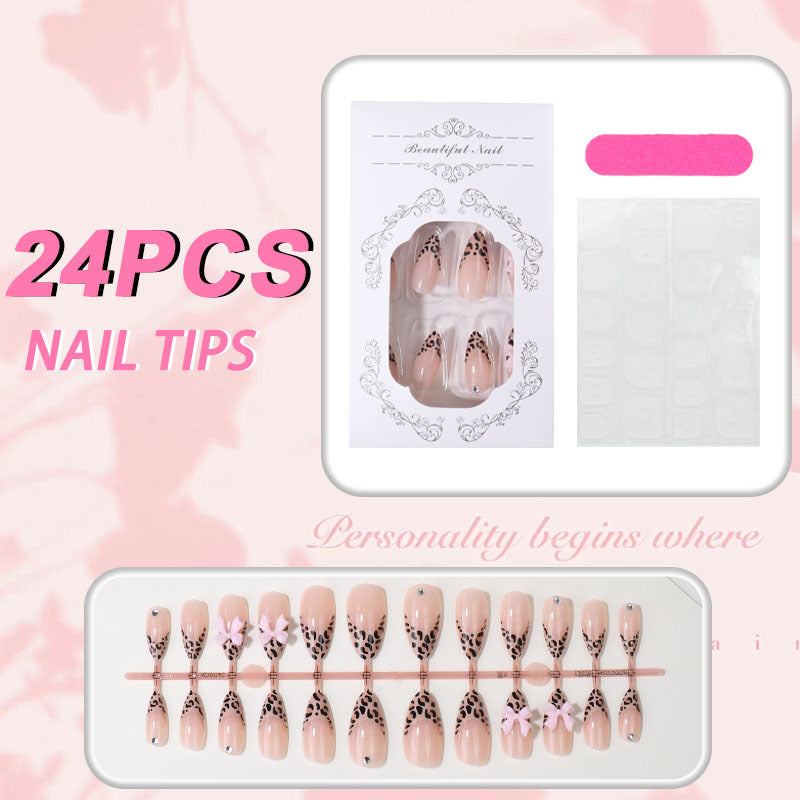 Stylische Tierdruck Press-On Nagelspitzen Brehn