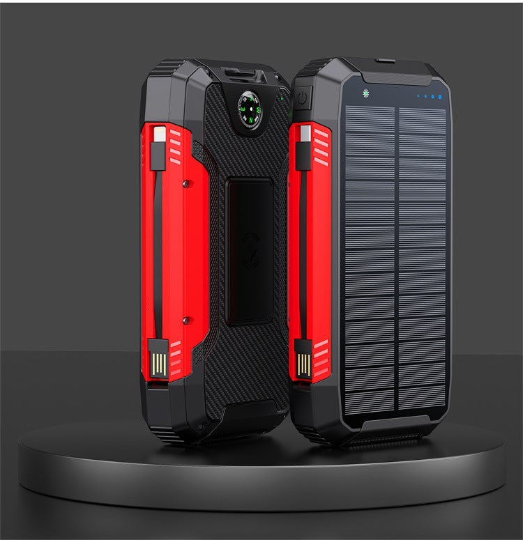 Robuste Solar Powerbank mit Integriertem Kompass und LED-Beleuchtung Brehn