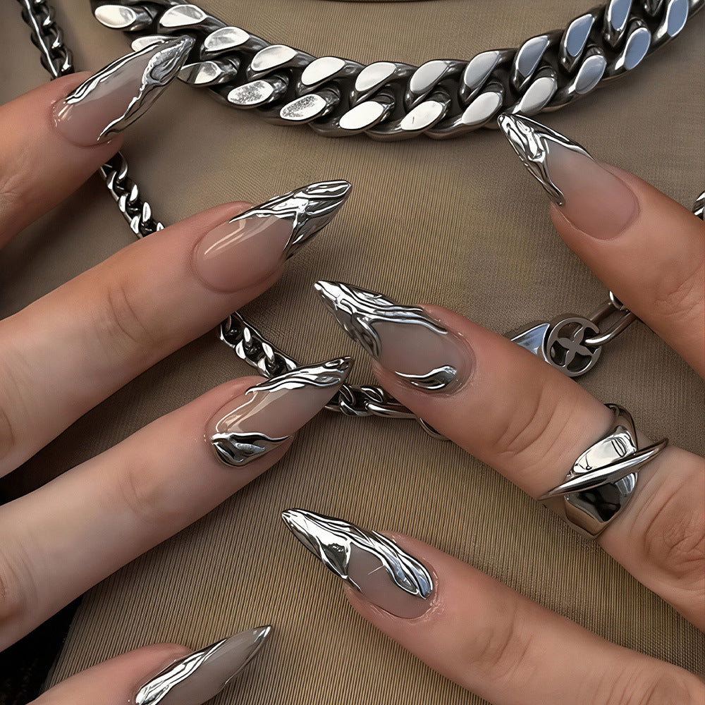 Premium Marmor Design Press-On Nagelset Brehn