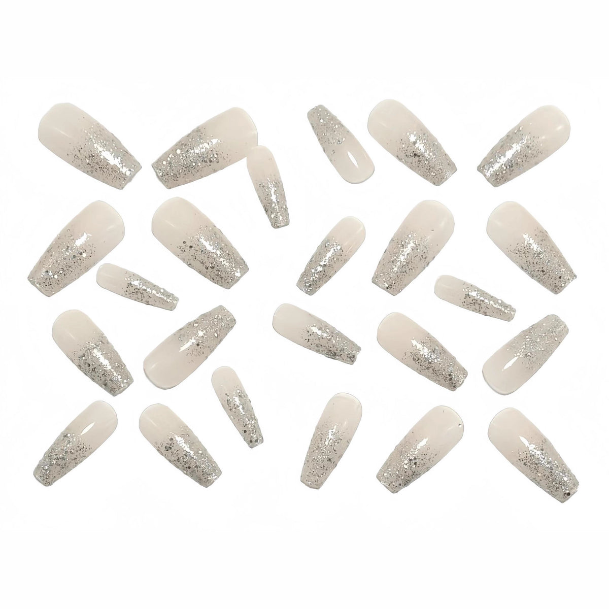 Kunstnägel mit Glitzer-French-Spitzen Brehn