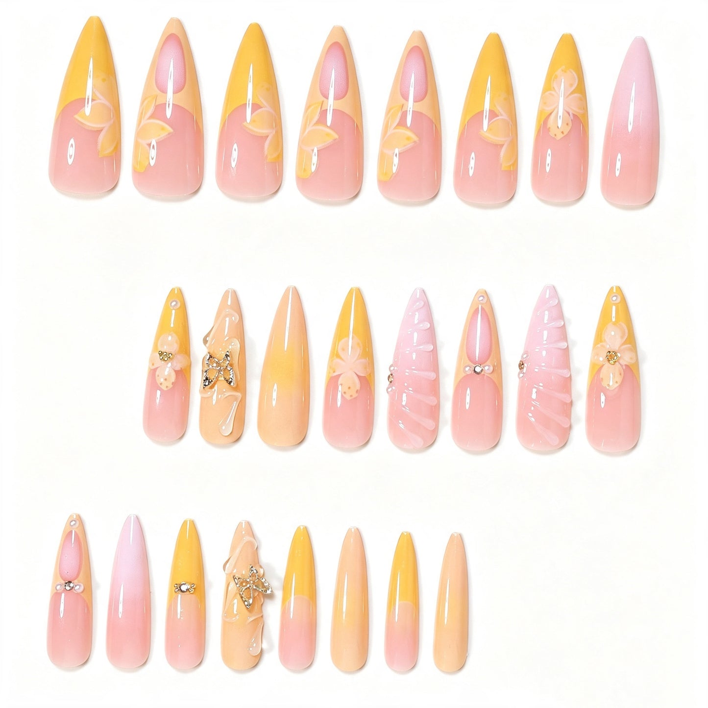 Künstlerisches Schmetterling Nagelkunst Set Brehn