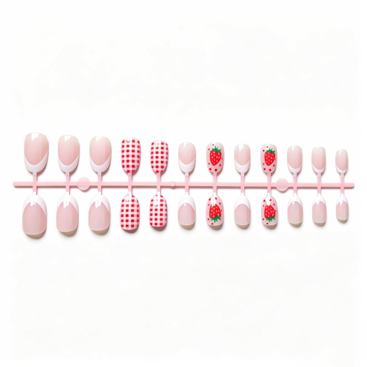 Erdbeer-Themen-Nagelkunst-Set