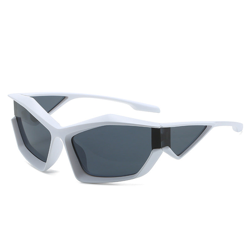 Damen sportliche Performance-Sonnenbrille mit modernem Geometrie-Rahmen Brehn