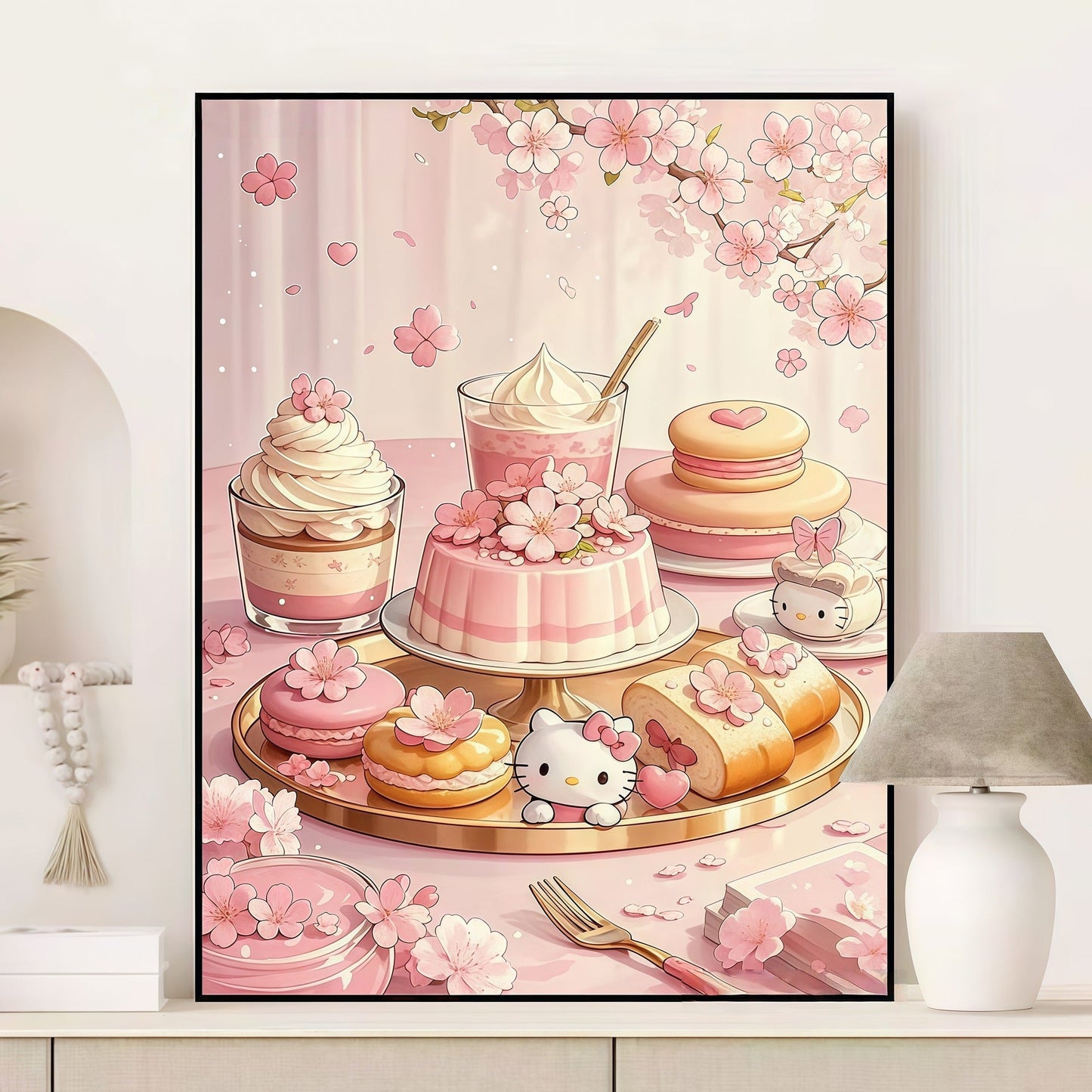 Fruchtiges Dessert-Themen-Leinwand-Kunstwerk Brehn