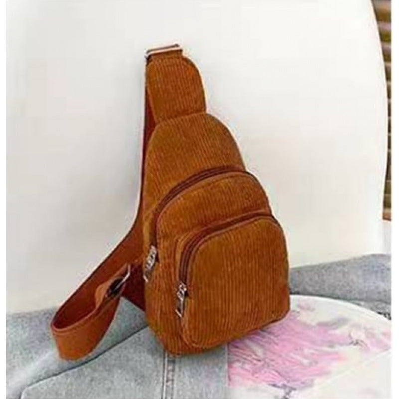 WoMulti-Fächige Corduroy Sling Bag Brehn