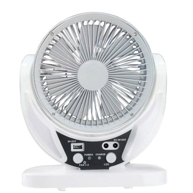 Damen Solarbetriebener Ventilator mit LED-Leuchten und USB-Ladefunktion Brehn