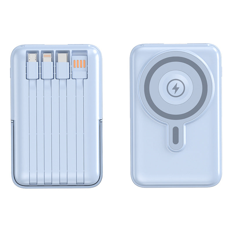 Tragbare Powerbank mit Integrierten Ladekabeln und Magsafe-Funktion Brehn