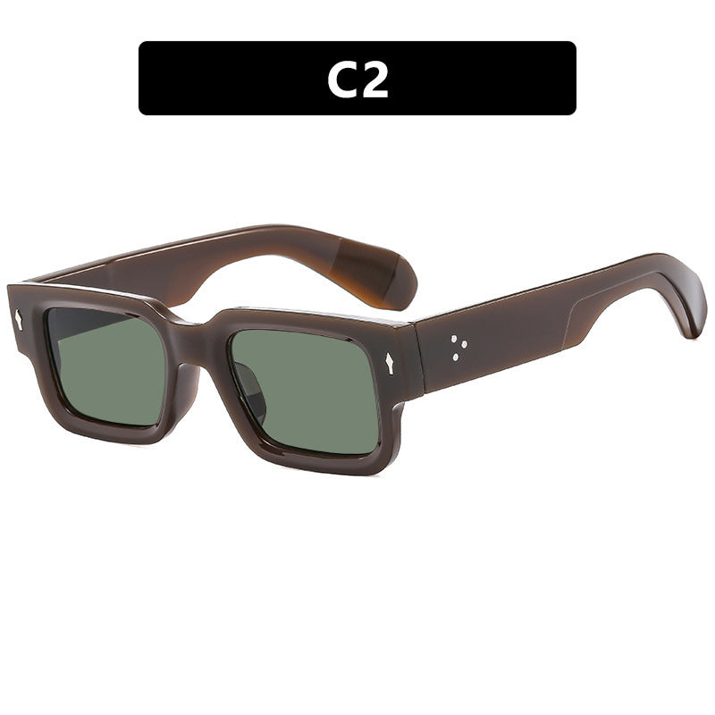 Damen modische quadratische Sonnenbrille im auffälligen Schildpatt-Design Brehn