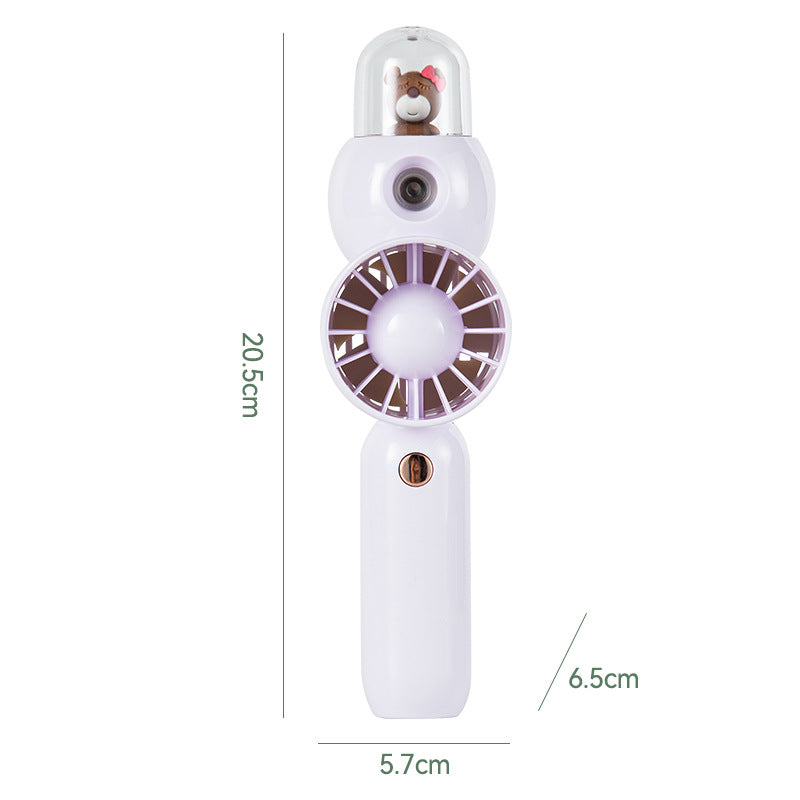 Damen Tragbarer Mini-Handventilator mit niedlichem Tiermotiv Brehn