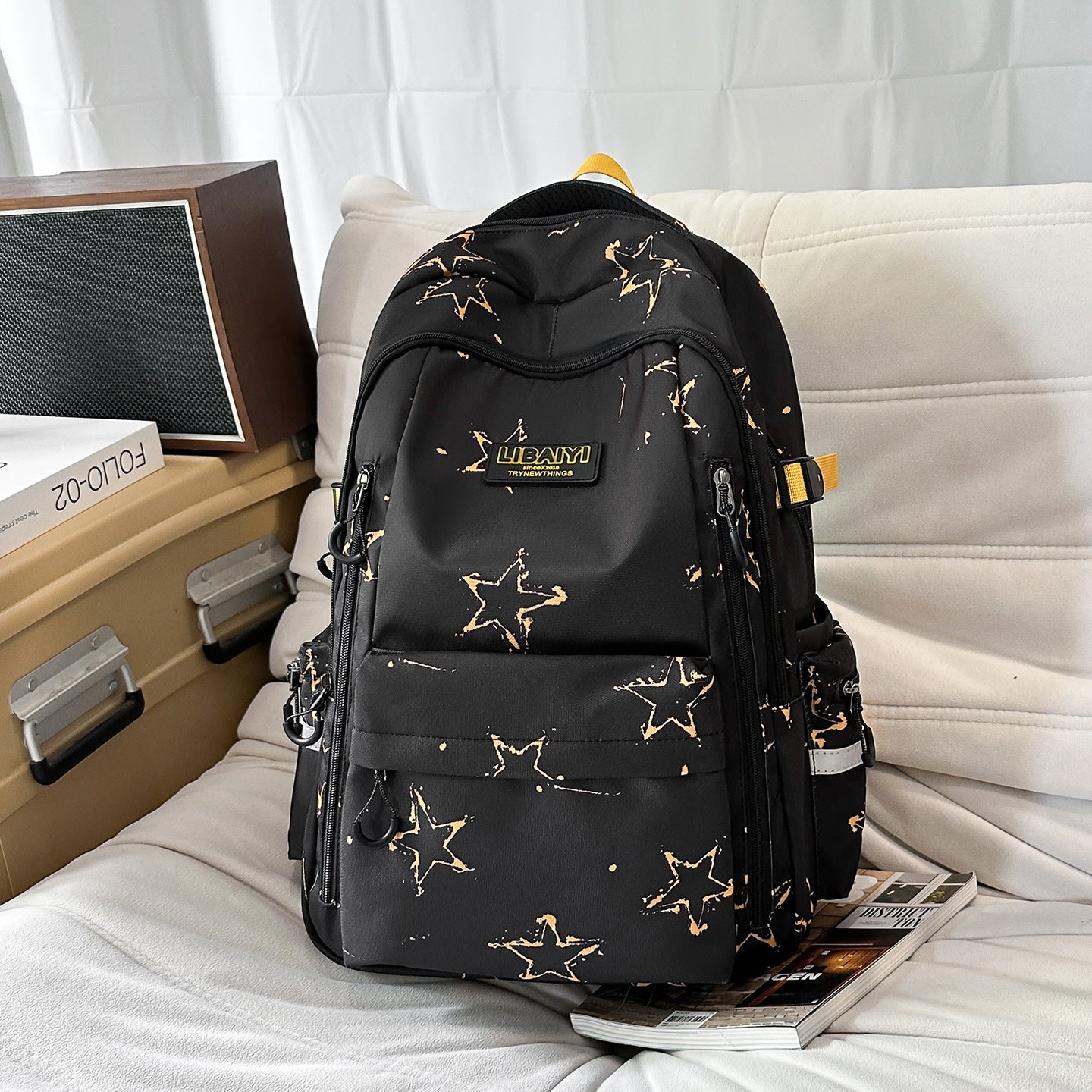 Urban Minimalist Stern-Druck Schul-Rucksack