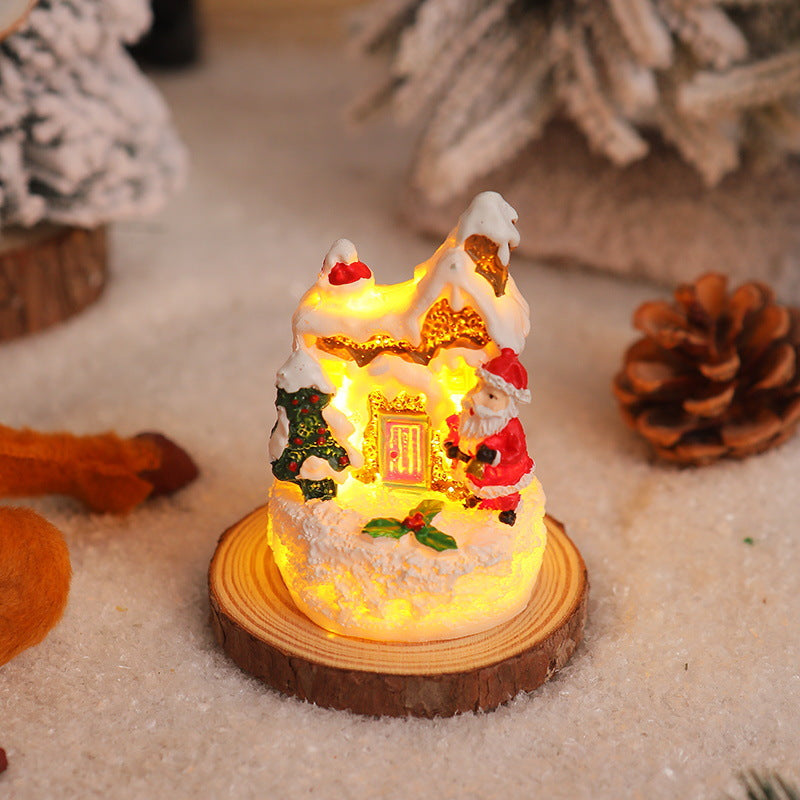 Weihnachtliche Miniaturbeleuchtung mit Schneeszenen Brehn