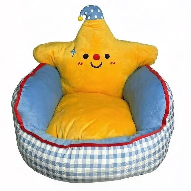 Plüsch-Kindersitzsessel mit Stern-Rückenlehne