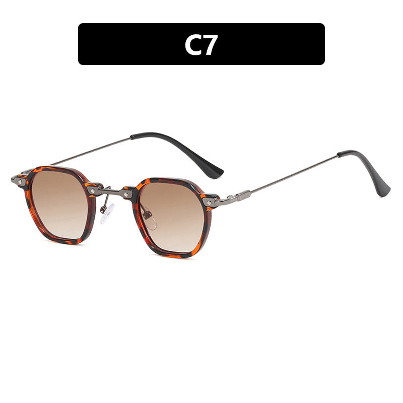 Damen stilvolle Sonnenbrille mit einzigartiger sechseckiger Form und robustem Rahmen Brehn