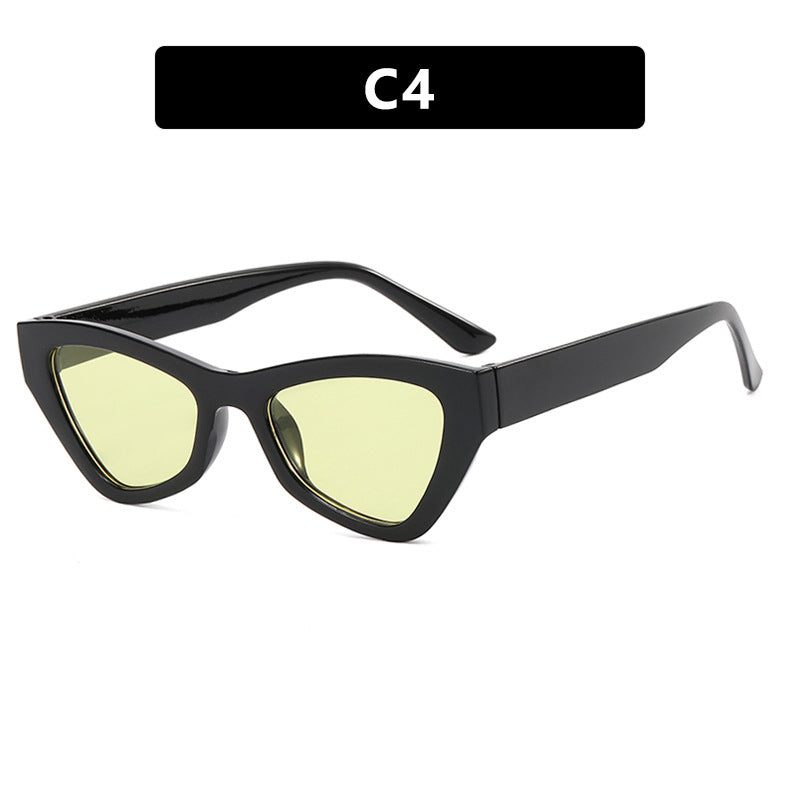 Damen modische Cat-Eye Sonnenbrille mit transparentem Rahmen Brehn