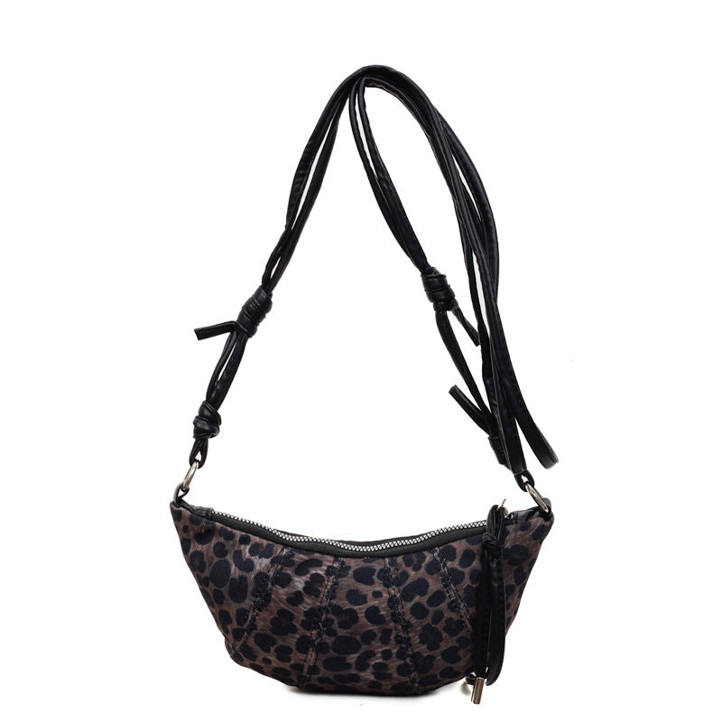 Lässige Leopardenmuster Hobo-Tasche Brehn