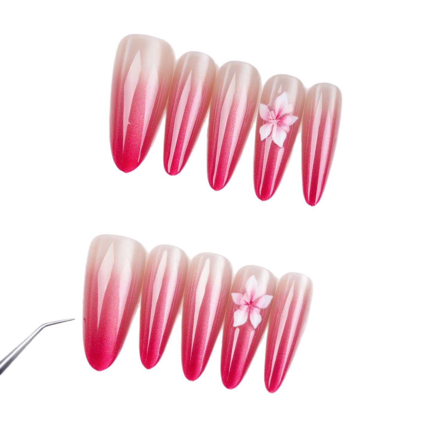 Premium Künstlerische Ombre Nagelverlängerungen Brehn