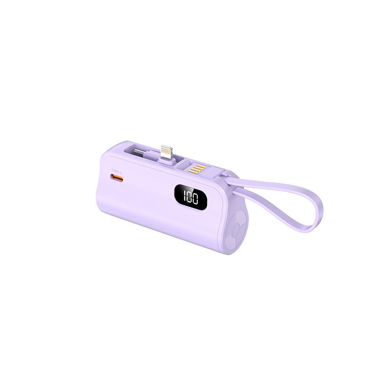 Tragbare Powerbank mit Integrierten Kabeln und LED-Display Brehn