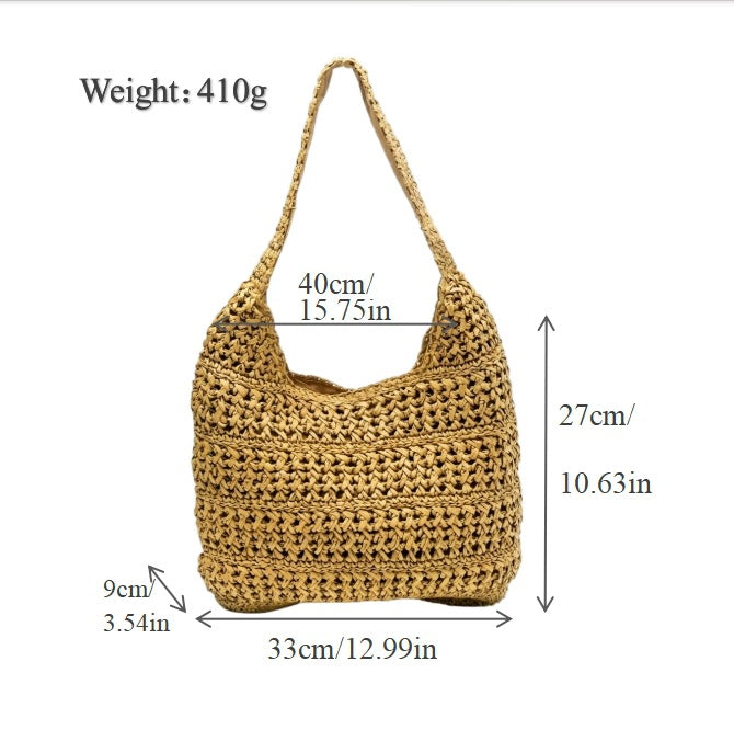 Handgefertigte Makramee Hobo-Tasche Brehn