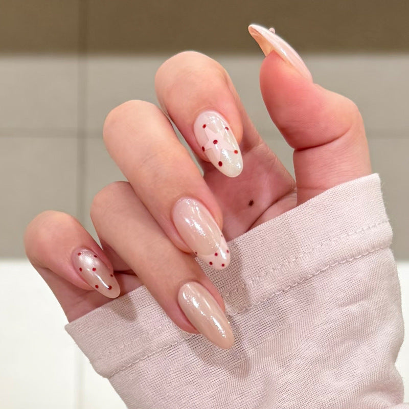 Künstlerisches Press-On-Nagelset mit Kirschblüten-Design Brehn