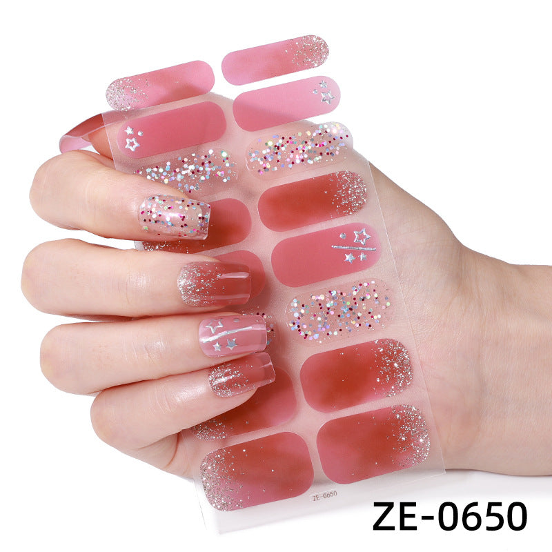 Florale Nagelkunst Aufkleber