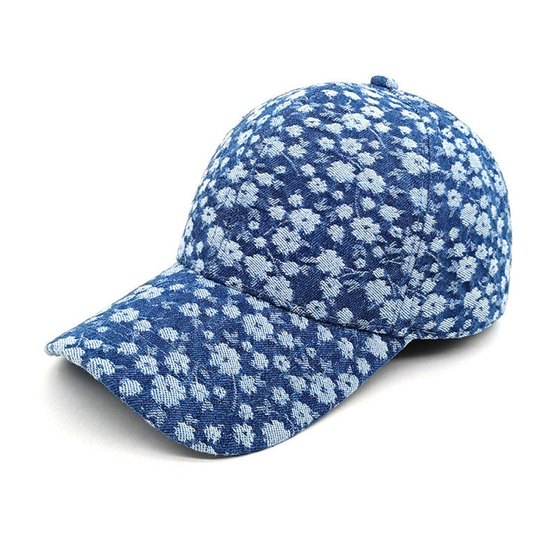 Damen Floral Texturiertes Baumwoll Baseball Cap Brehn