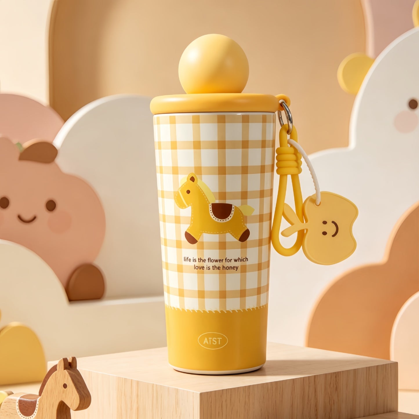 Stylische Trinkflasche mit Individuellem Anhänger Brehn