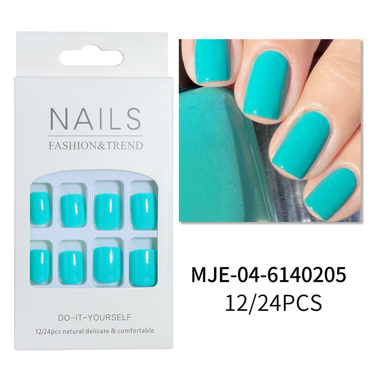 Glänzendes Press-On Nagelset mit elegantem Design Brehn