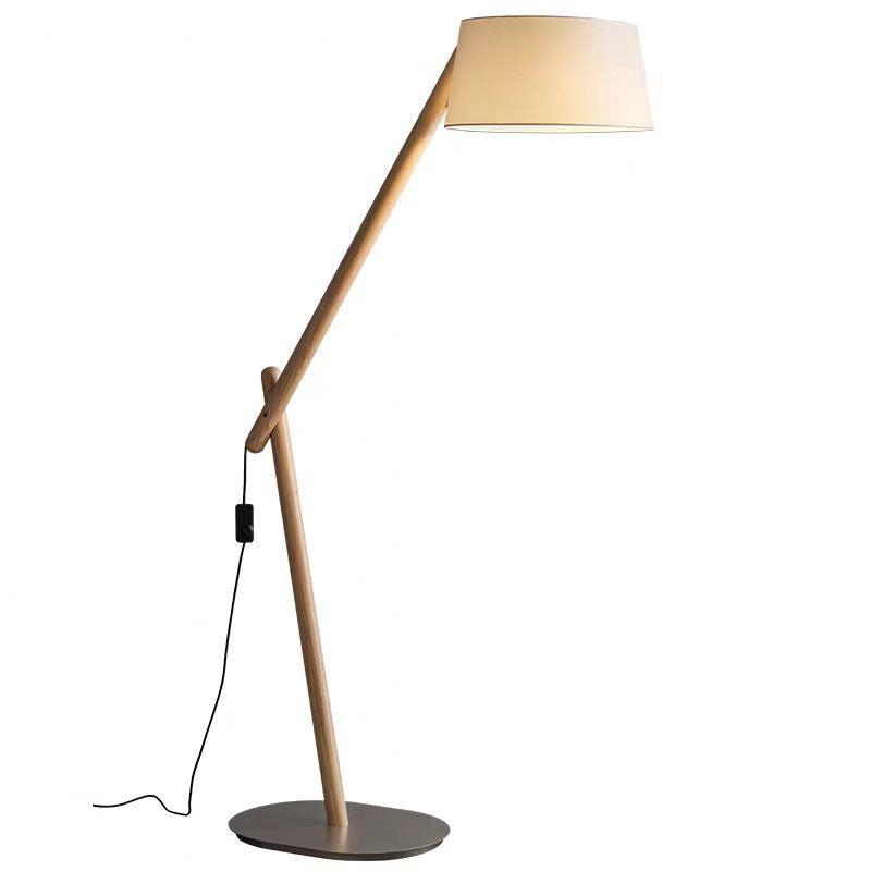 Verstellbare Holz-Stehlampe