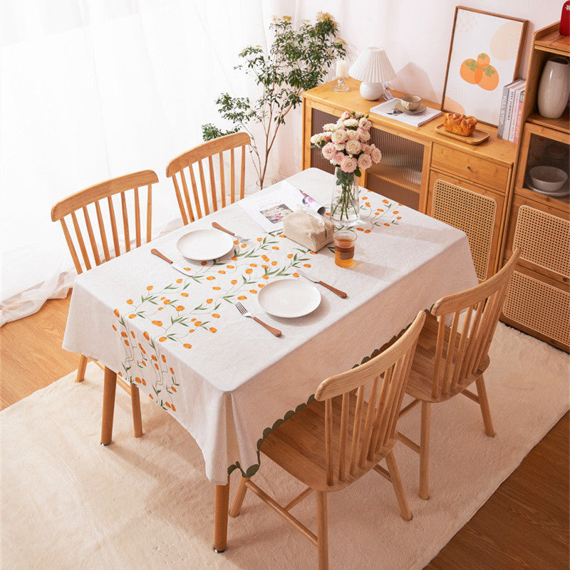 Blumensticktischdecke