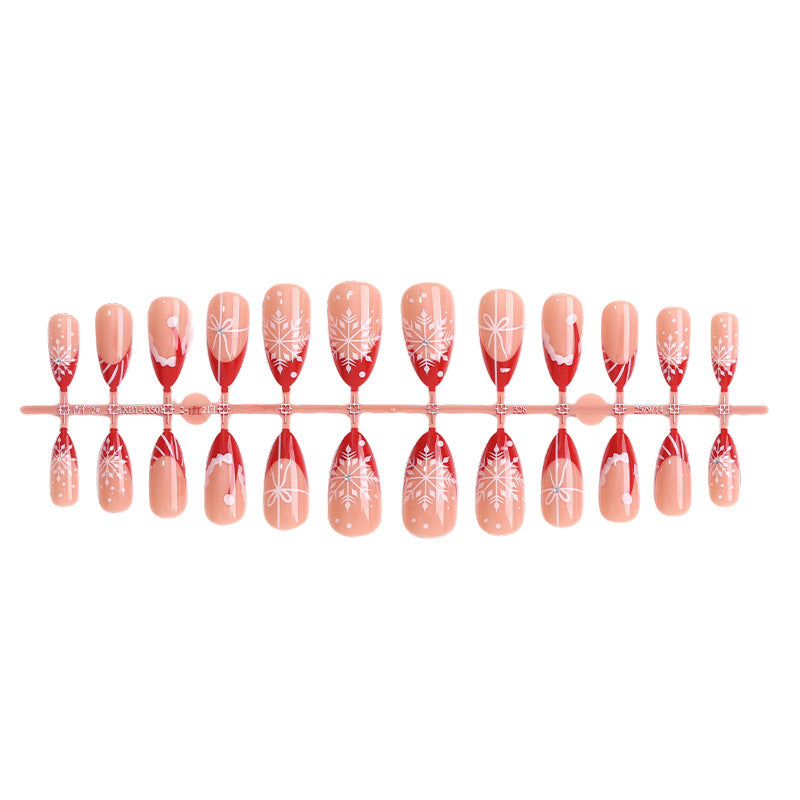 Kreatives Kunstnagelset mit festlichem Schneeflocken-Design Brehn