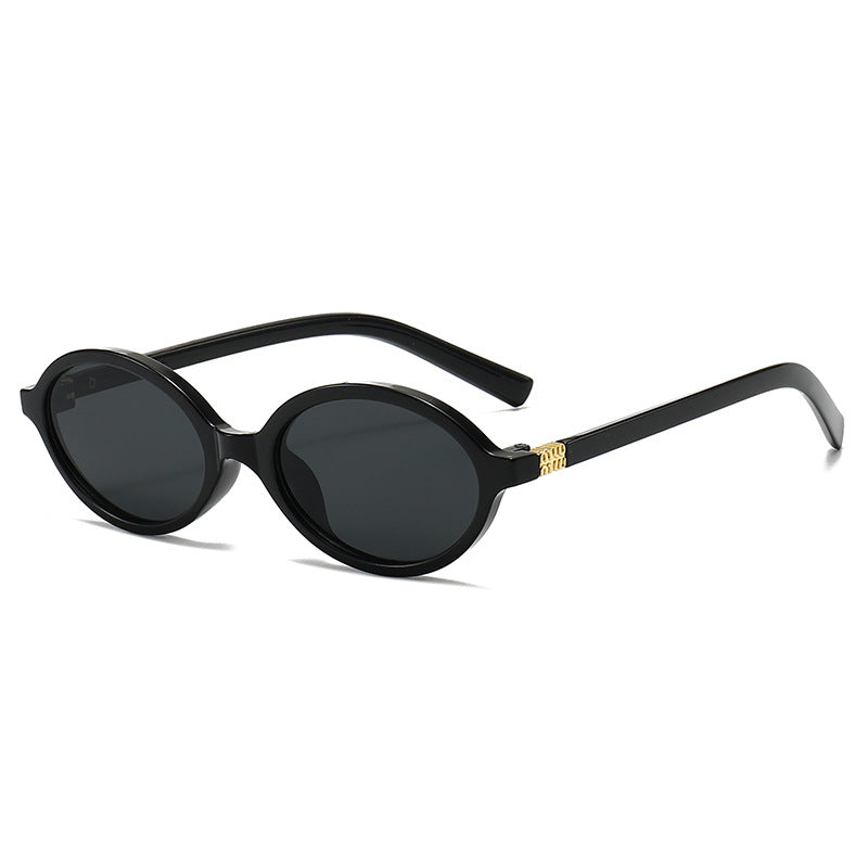 Vintage Oval Frame Sonnenbrillen